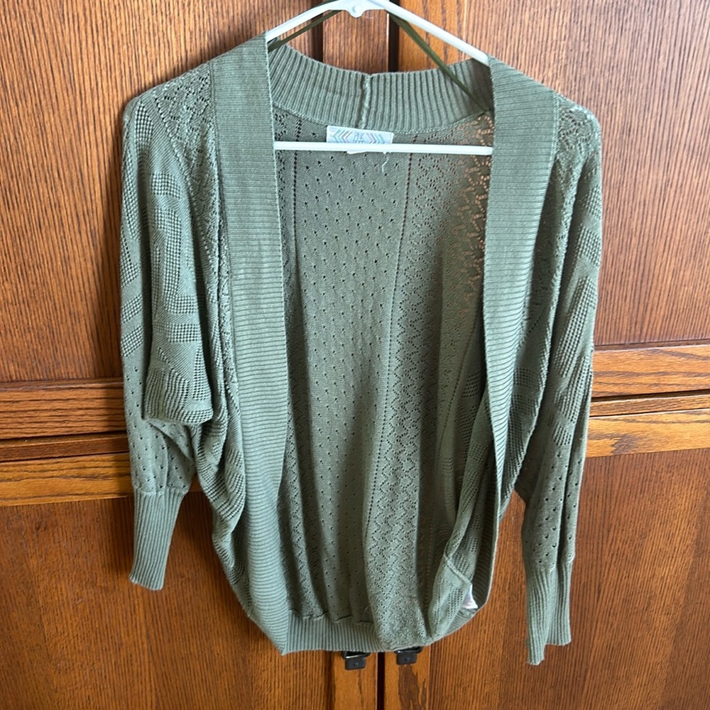 Olive green cardigan